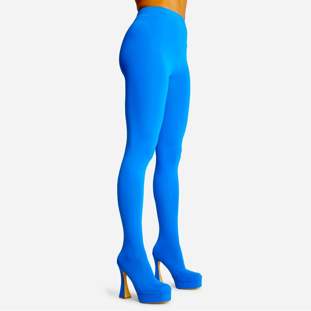 Square toe platform legging boot
